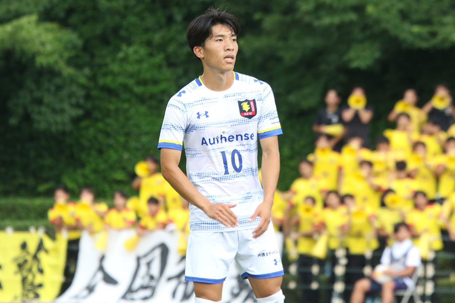 慶應義塾大学の角田惠風【写真：FOOTBALL ZONE編集部 】