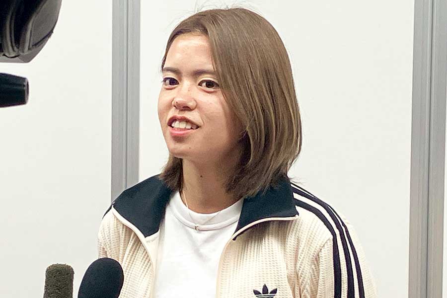 なでしこジャパンの長谷川唯【写真:FOOTBALL ZONE編集部】
