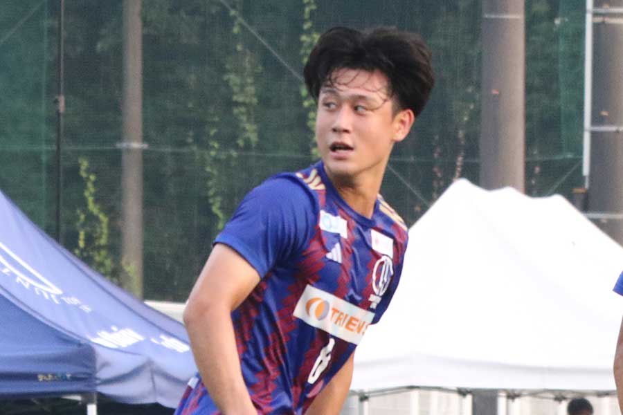 順天堂大学の松本琉雅【写真：FOOTBALL ZONE編集部 】