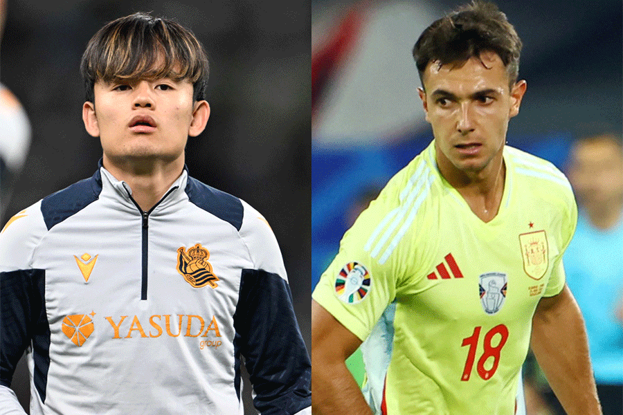 ソシエダでプレーする久保建英とマルティン・スビメンディ【写真:徳原隆元 & ロイター】