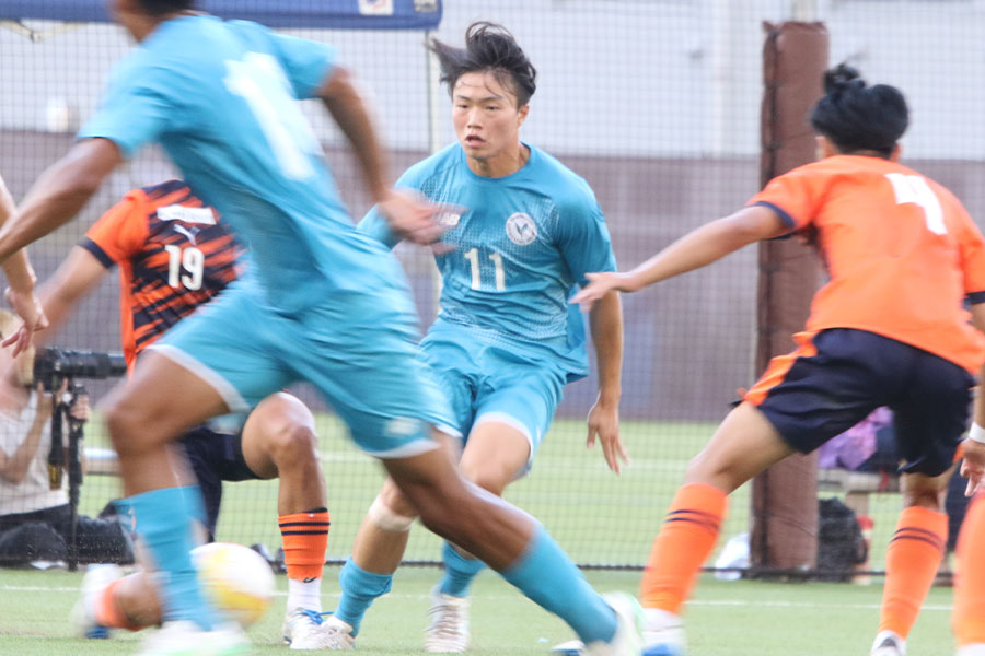 山梨学院大の2年生・五十嵐真翔【写真：FOOTBALL ZONE編集部 】