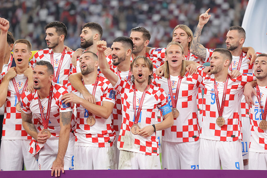 カタールW杯で3位入賞したクロアチア代表【写真:産経新聞社】