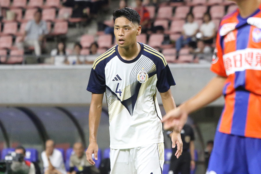 新潟戦に出場した4年生の福原陽向【写真：FOOTBALL ZONE編集部 】
