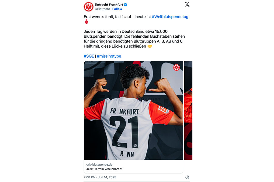 (画像はフランクフルトの公式Xより)