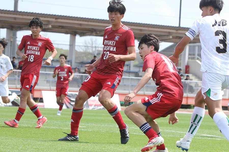 インターハイで優勝候補筆の流通経済大柏【写真：FOOTBALL ZONE編集部 】