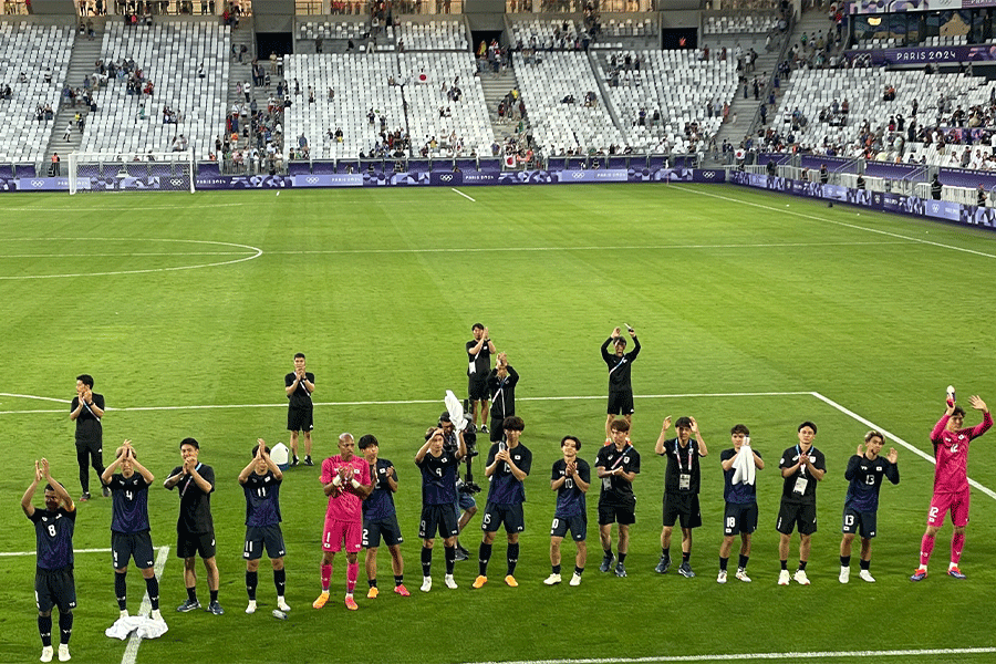 パラグアイ戦後の日本代表選手たち【写真:青山知雄】