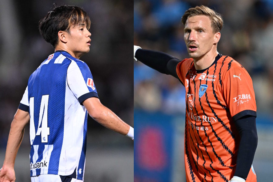 ヤクブ・スウォビィクが久保のシュートをセーブ【写真:徳原隆元】