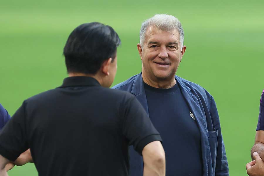 ジョア・ラポルタ会長が楽天の対応に満足と海外報道【写真:柳瀬心祐】