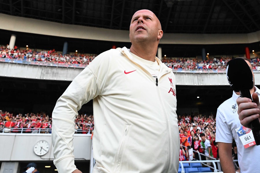 リバプールのスロット監督【写真:徳原隆元】