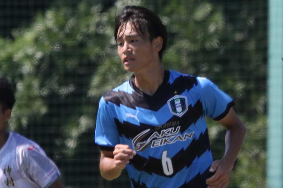 岡山学芸館の吉岡大和【写真:FOOTBALL ZONE編集部 】