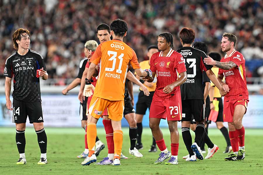 1点を奪い善戦も「速さ」に差が見えた横浜FM対リバプール【写真：徳原隆元】