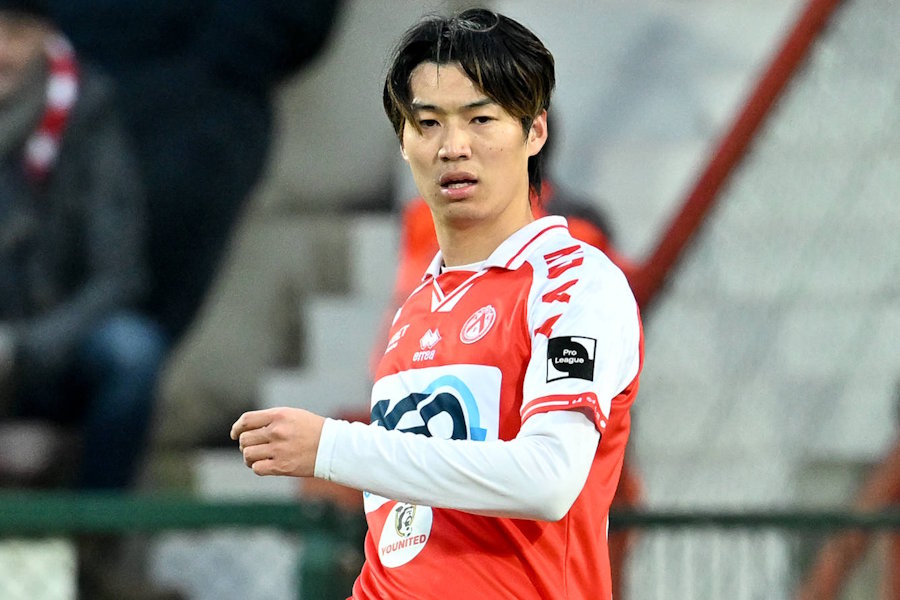 昨季コルトレイクでプレーした藤井陽也【写真:アフロ】