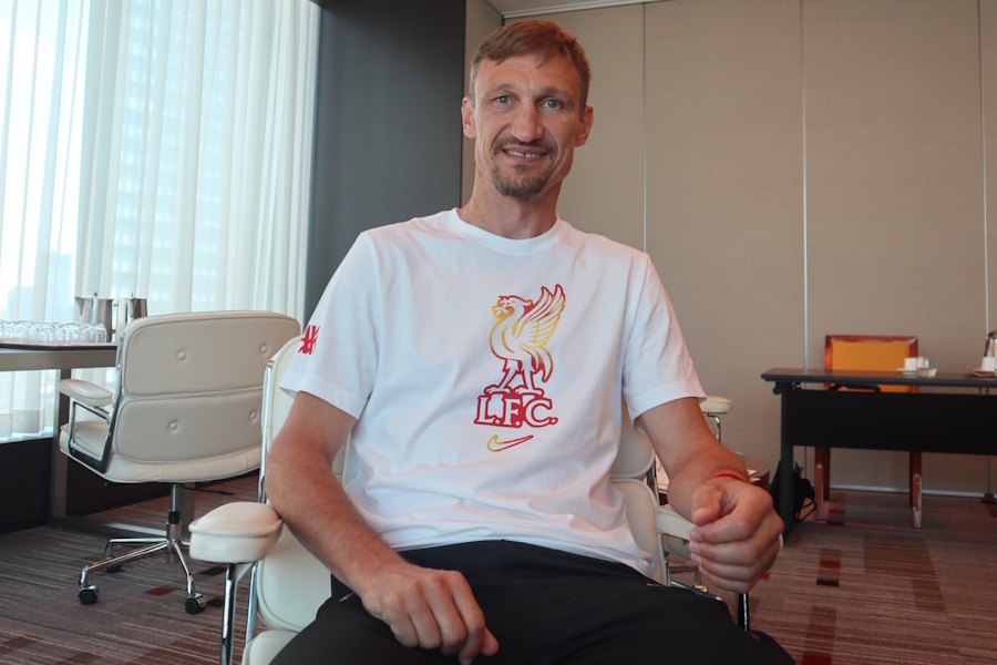かつてリバプールでプレーをしたサミ・ヒーピア氏【写真:城福達也】