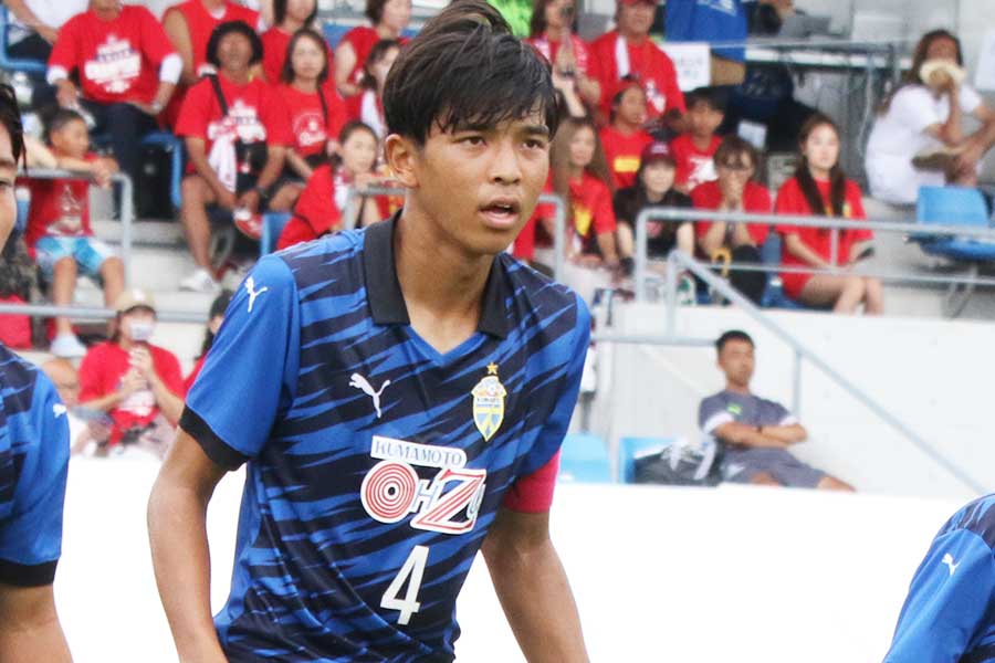 大津の松野秀亮【写真：FOOTBALL ZONE編集部 】