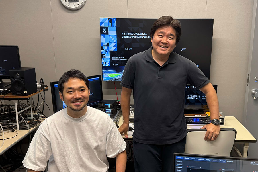 「U-NEXT」のTV・スポーツ本部フットボール部長の榎本耕次さん、同担当部長の菅原慎吾さん【写真提供：U-NEXT】