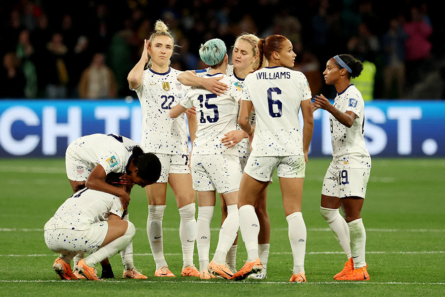 アメリカ女子代表はPK戦で敗退【写真：ロイター】