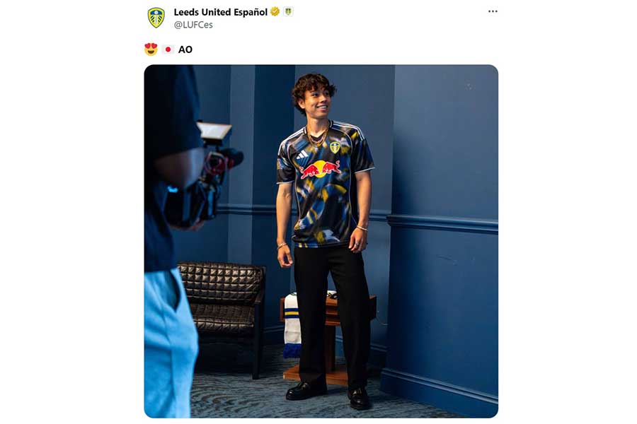 （写真はリーズ公式Xより）