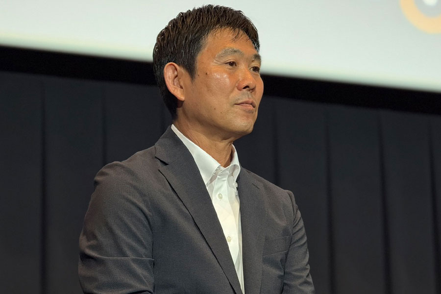 イベントに出席した森保一監督【写真:FOOTBALL ZONE編集部 】