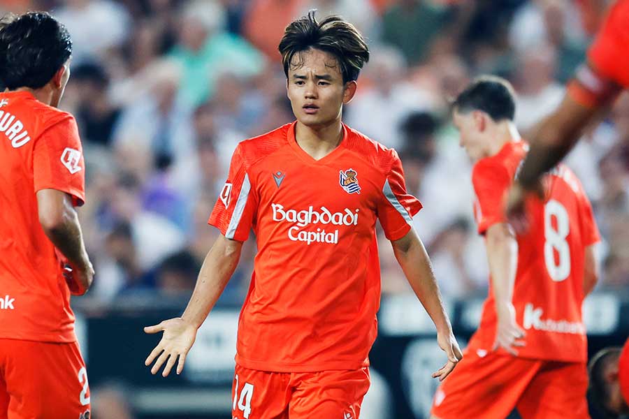 ソシエダの久保建英【写真：なかしまだいすけ/アフロ】