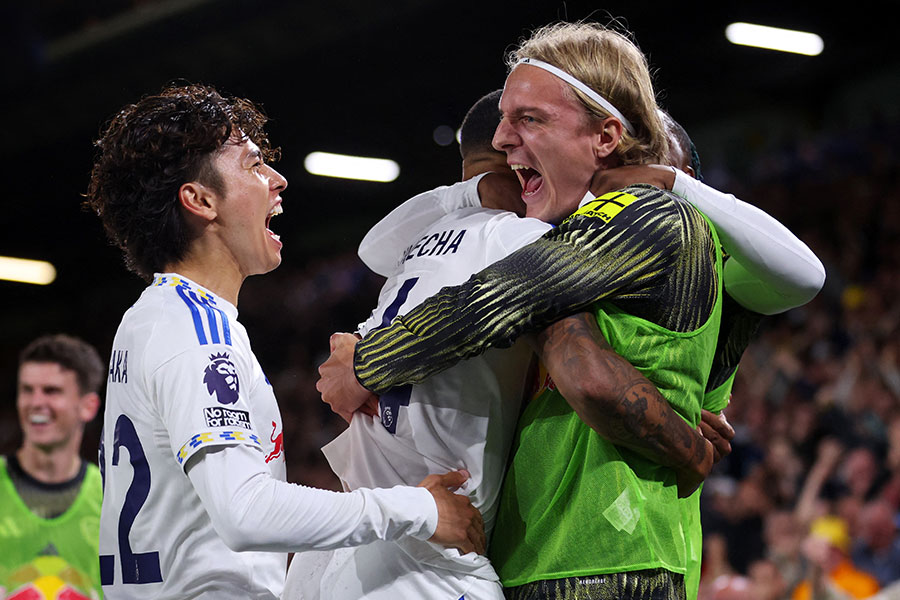 プレミアリーグ・リーズの田中碧【写真：Action Images via Reuters】