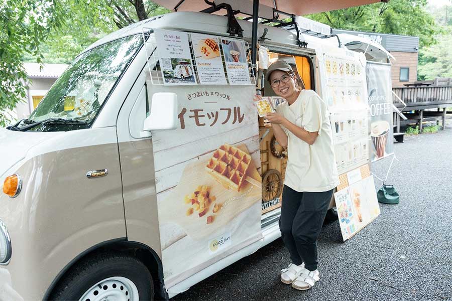 元なでしこジャパンの薊理絵さんがキッチンカーの店主に【写真:増田美咲】