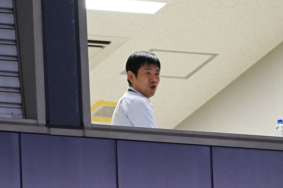町田-G大阪戦を視察した日本代表・森保一監督【写真：徳原隆元】