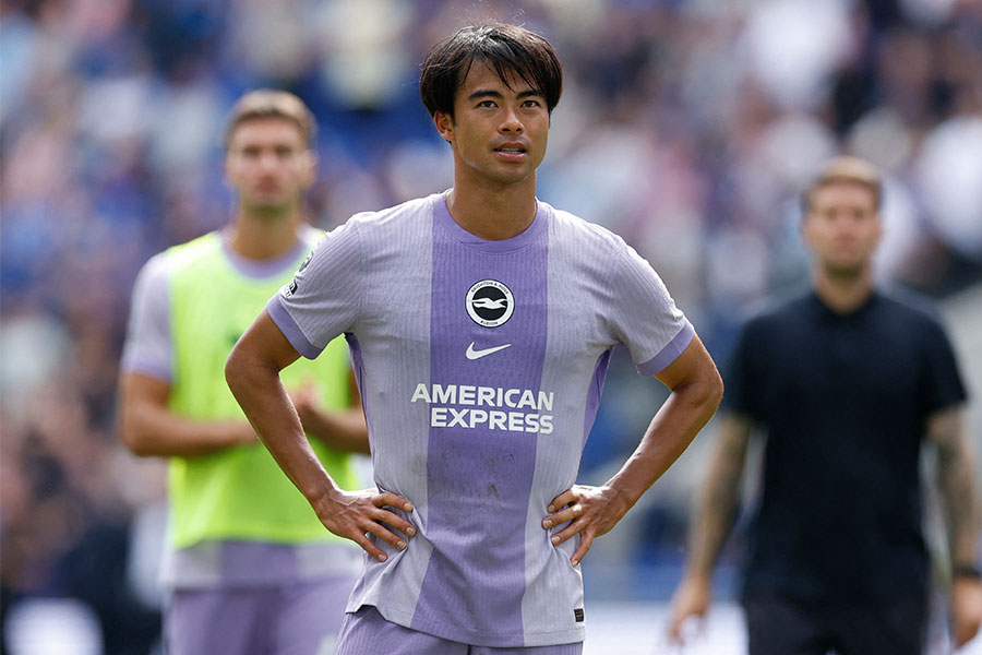 三笘薫の衝撃シュートシーンに注目【写真：ロイター】