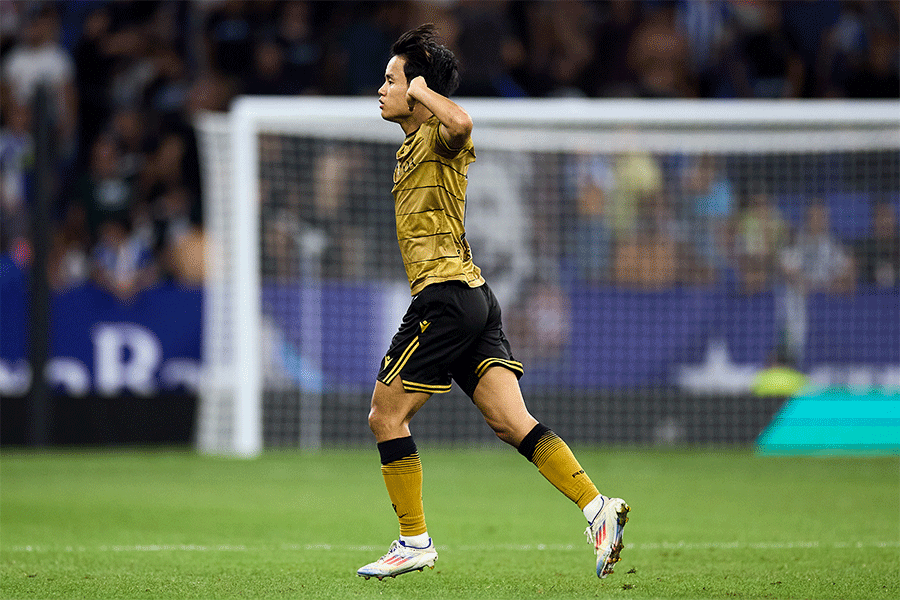 途中出場から決勝ゴールを決めた久保建英【写真:Getty Images】