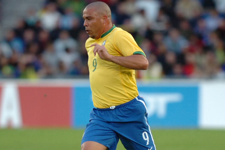 ブラジル代表時のロナウド【写真：徳原隆元】