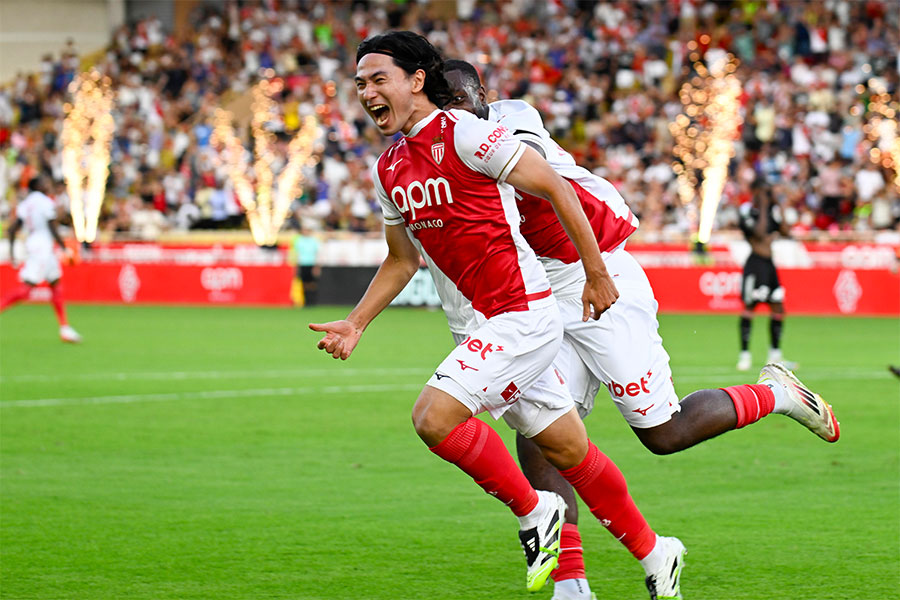 モナコの南野拓実が決勝弾【写真：PsnewZ/アフロ】