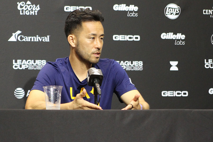 LAギャラクシーでプレーする吉田麻也【写真：FOOTBALL ZONE編集部 】