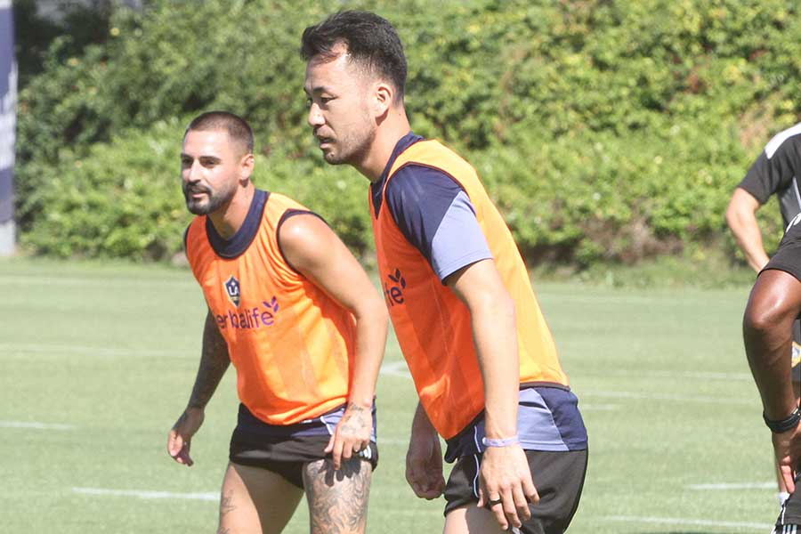 LAギャラクシーの吉田麻也【写真:FOOTBALL ZONE編集部 】