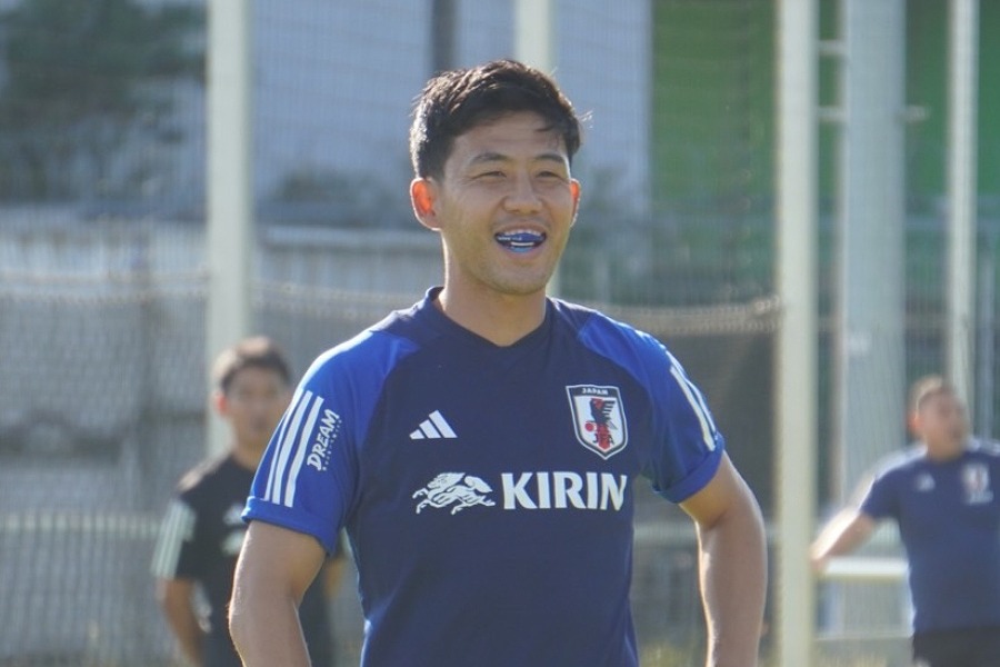 日本代表の主将を務める遠藤航【写真：FOOTBALL ZONE編集部】