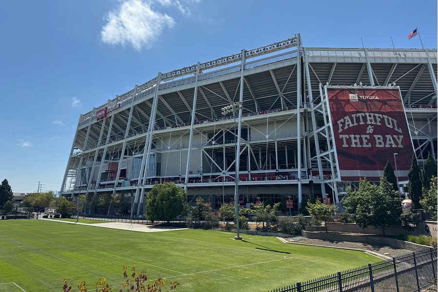 W杯での使用が予定されているリーバイス・スタジアム【写真：FOOTBALL ZONE編集部】
