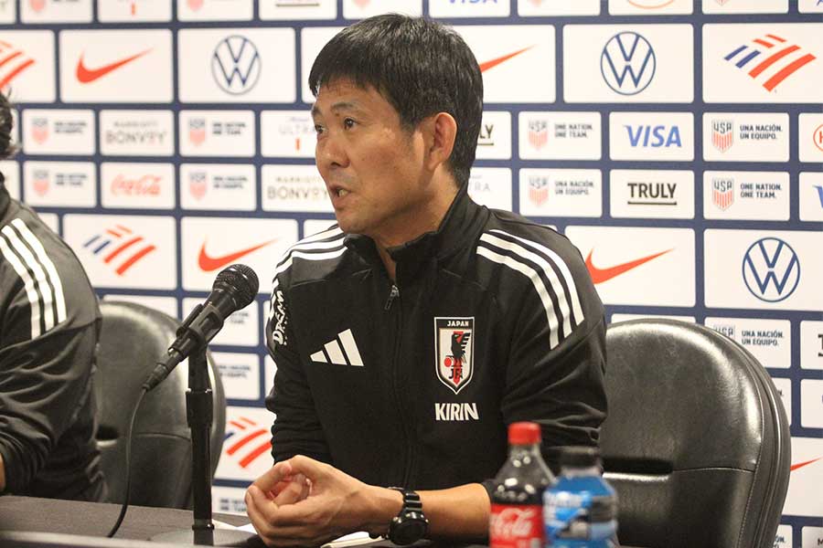 日本代表の森保一監督【写真：FOOTBALL ZONE編集部】