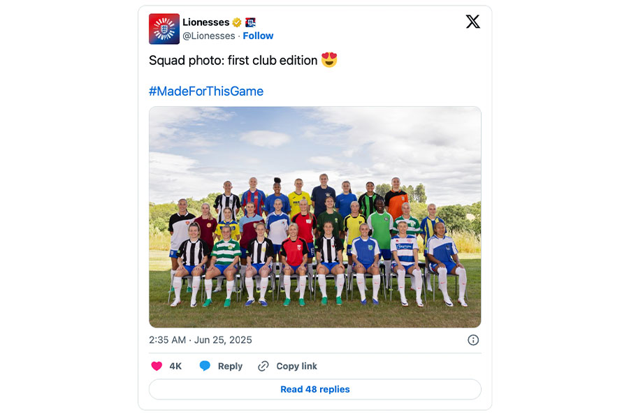 （写真はイングランド代表の公式Xより）