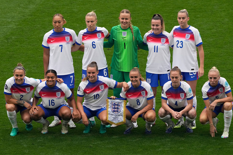 イングランド女子代表の選手たち【写真：AP/アフロ】