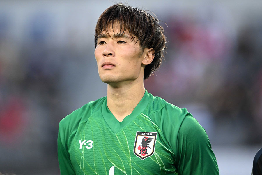 アメリカ戦で好セーブを連発した大迫敬介【写真:徳原隆元】