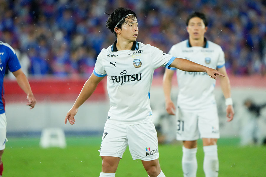 横浜FM戦で先制ゴールを決めた伊藤達哉【写真：増田美咲】