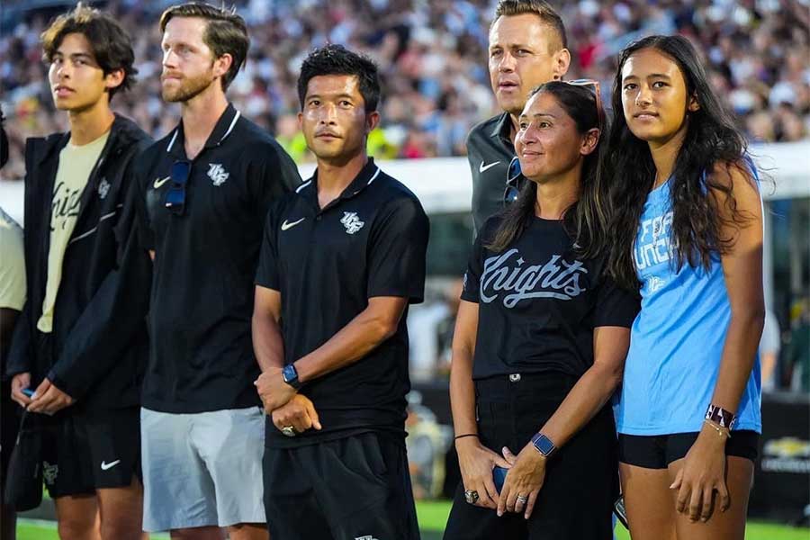 大学4年次にセントラルフロリダ大学女子サッカーチームのコーチに抜擢【写真：本人提供】