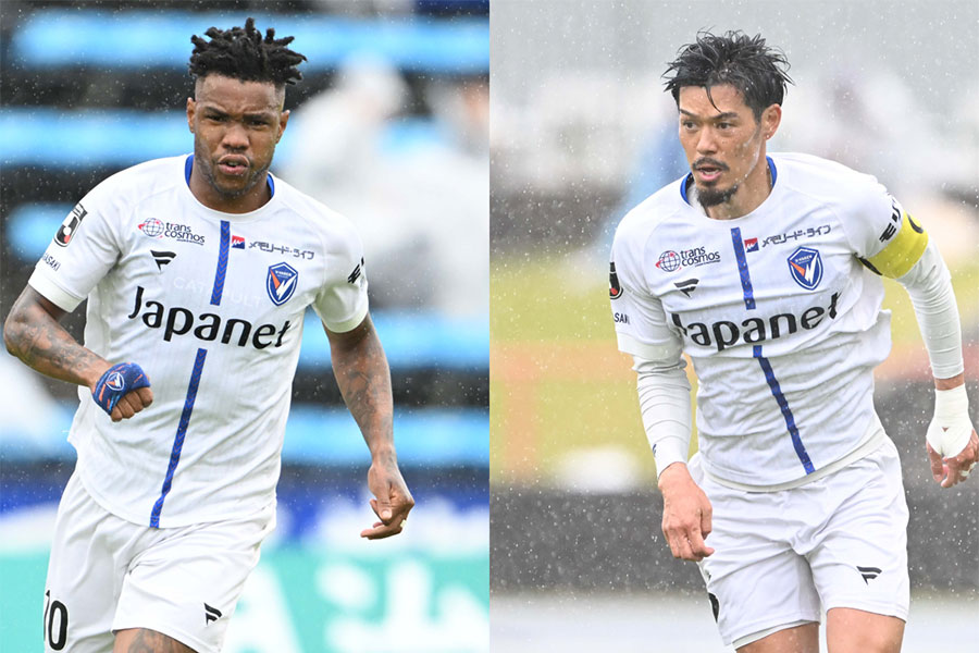 マテウス・ジェズスのクロスから山口蛍がボレーシュートを決めた【写真:徳原隆元】