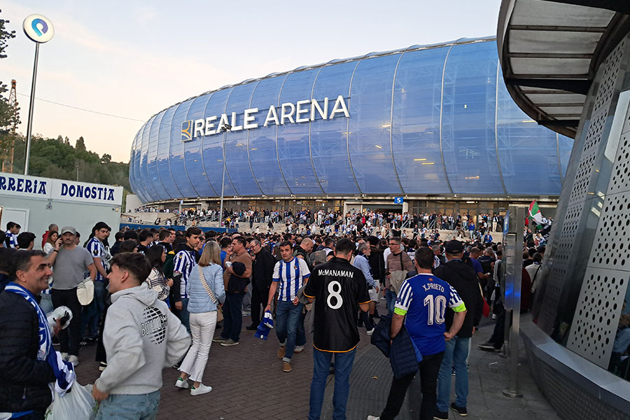 レアル・マドリード戦が行われたソシエダの本拠地レアレ・アレーナの様子【写真：高橋智行】