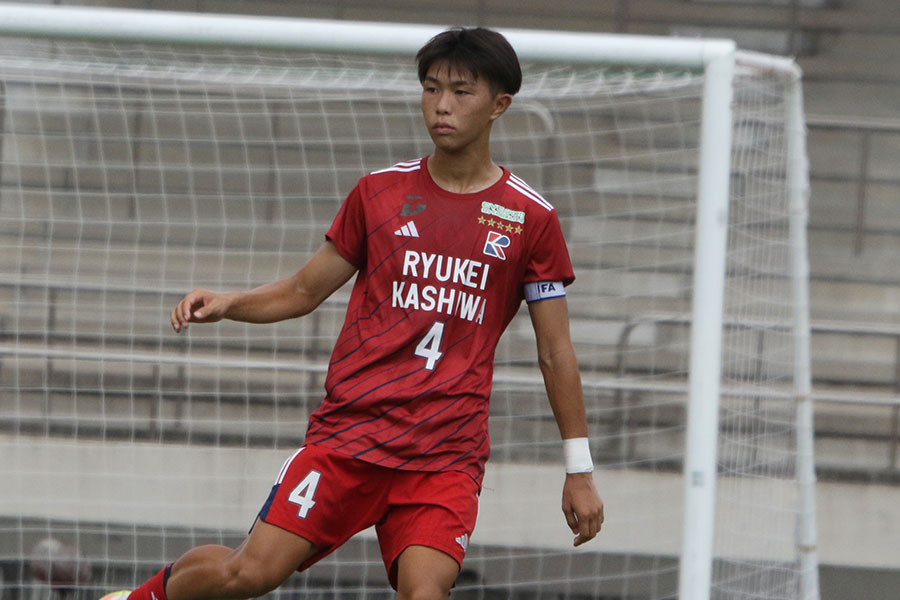 流通経済大柏のMF島谷義進【写真：FOOTBALL ZONE編集部】