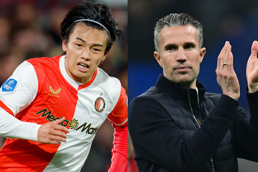 ファン・ペルシー監督が上田綺世を絶賛【写真：ロイター&Pro Shots/アフロ】