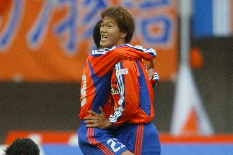 現役当時の船越優蔵氏（画像は2003年、新潟所属時）【写真：アフロスポーツ】