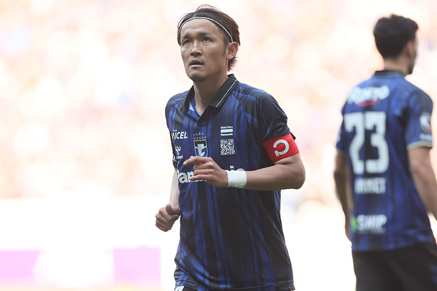 宇佐美貴史が東方戦で決勝ゴールを決めた【写真：柳瀬心祐】