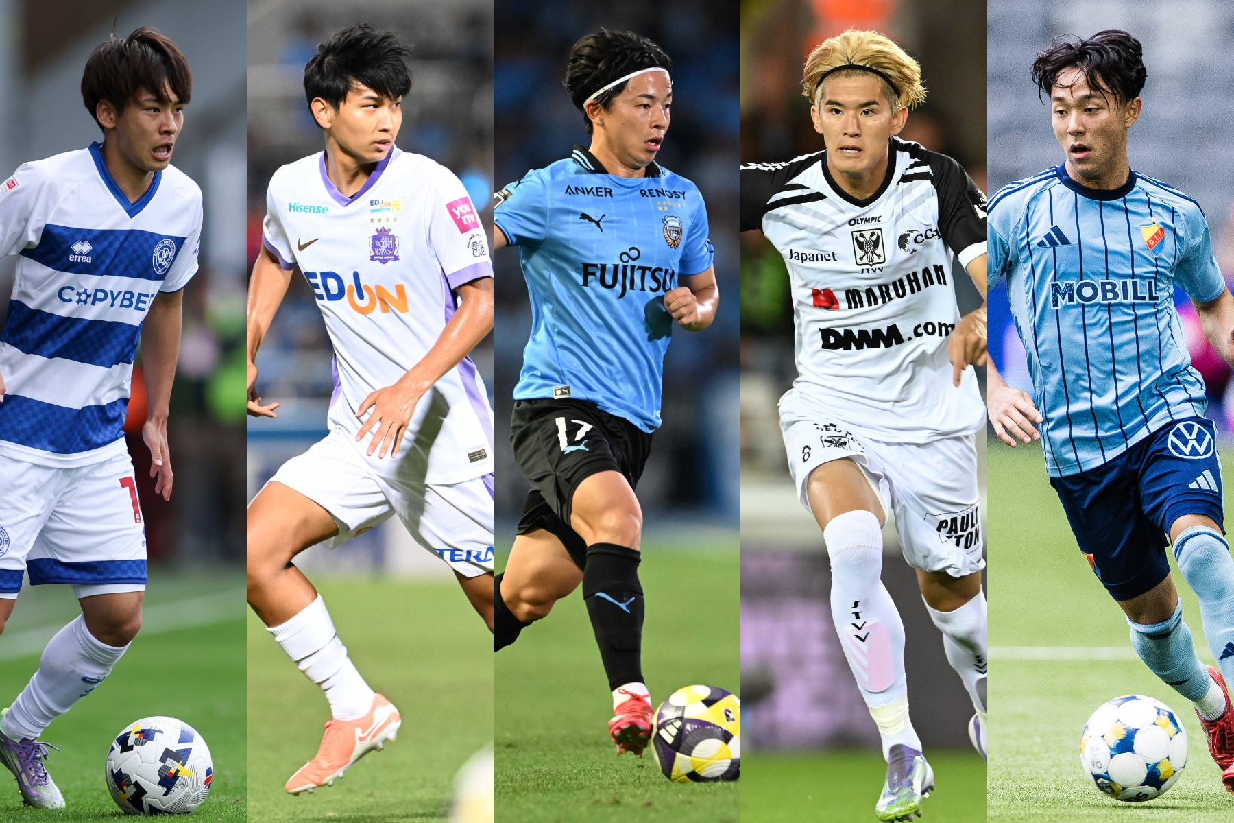 所属クラブで活躍する5選手をピックアップ【写真：REX & アフロ & 徳原隆元】