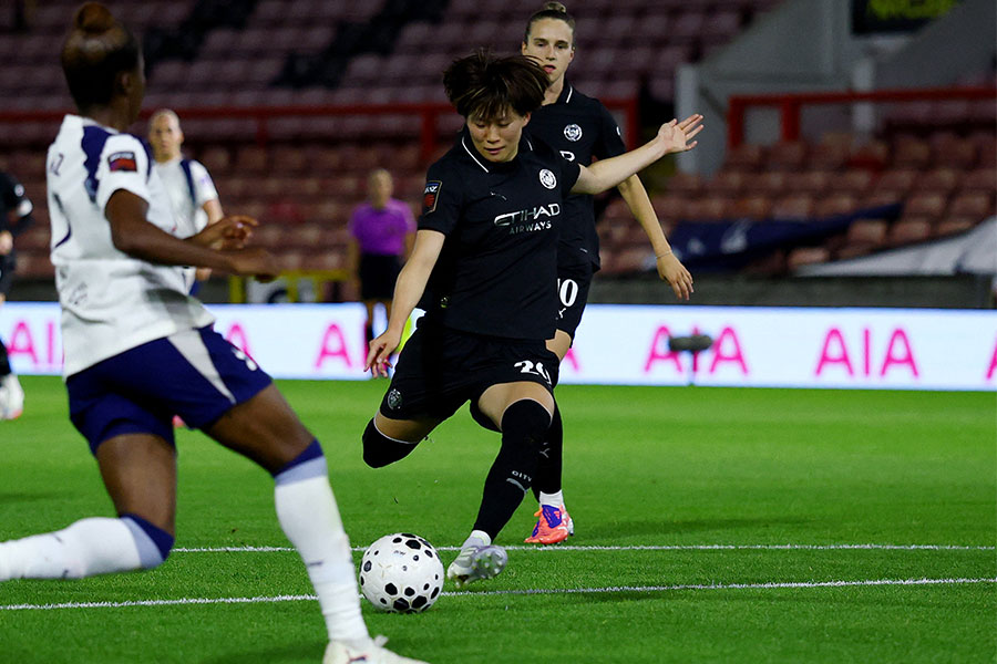 マンチェスター・シティ・ウィメンの藤野あおば【写真：ロイター】
