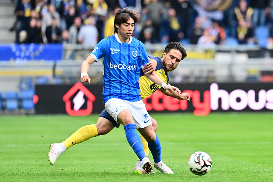 ユニオン戦でゴールを決めた伊東純也【写真：PsnewZ/アフロ】