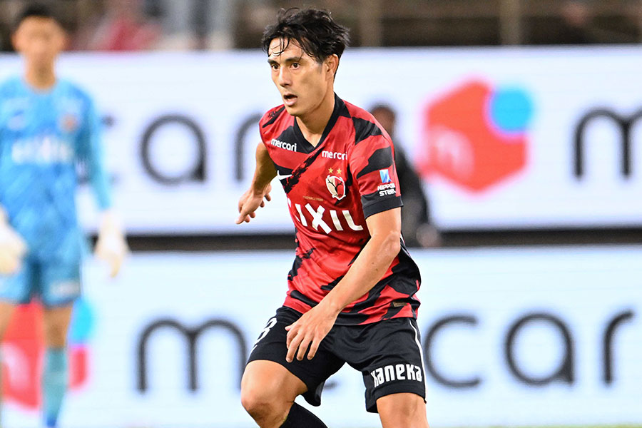 C大阪戦でゴールを決めた知念慶,【写真:徳原隆元】